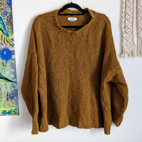 Isabel Marant Etoile Sayers Oversized Camel Sweater Alpaca Wool Blend Sz 10 XL - Picture 2 of 10